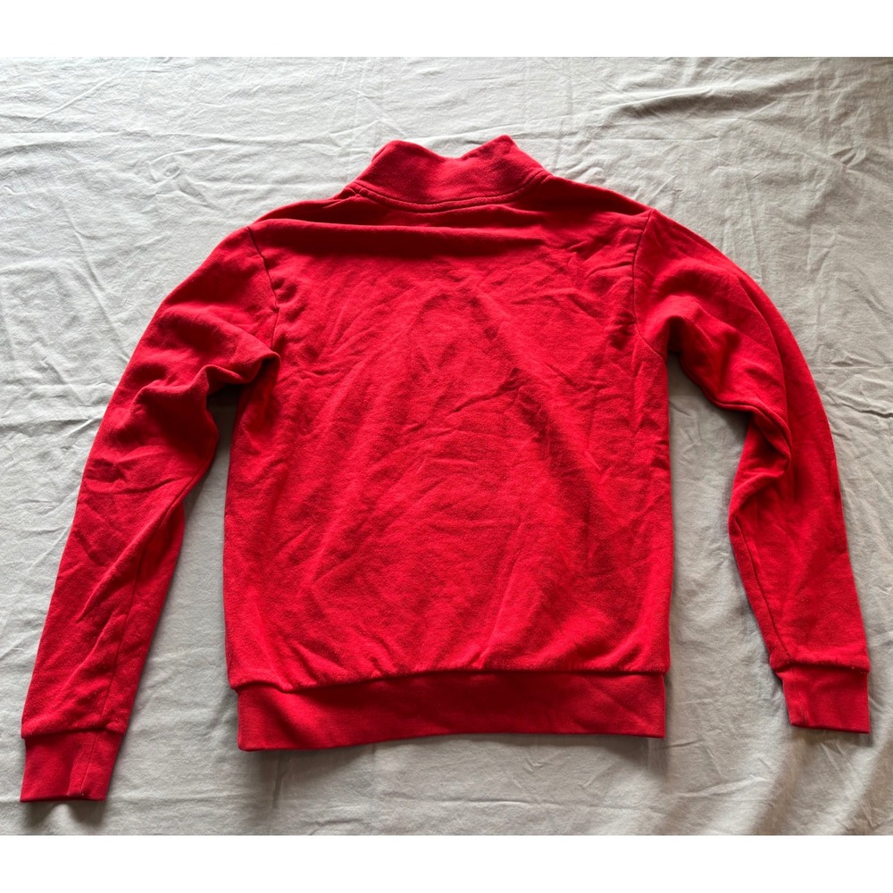 PINK Victoria's Secret Red Quarter Zip Pullover Sweatshirt Logo XS - Picture 2 of 4